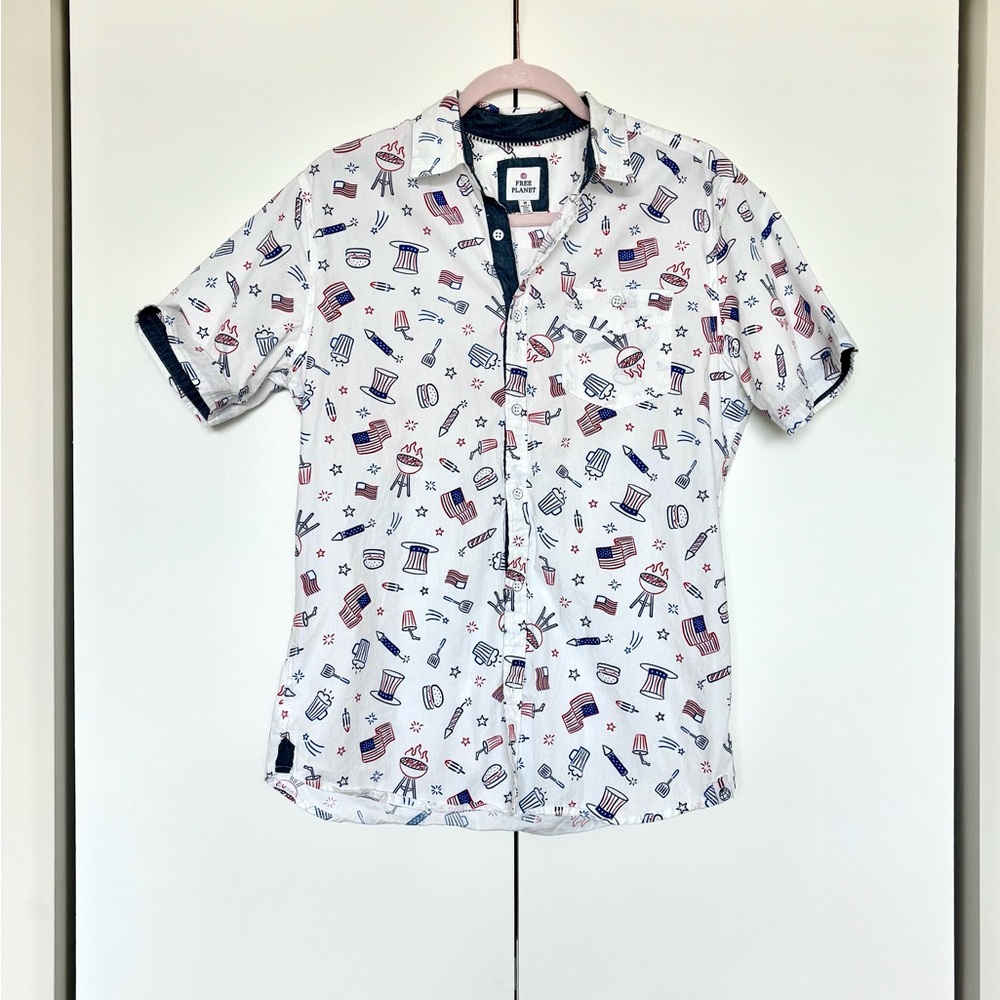 Men's Fourth of July Button Down